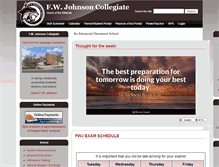 Tablet Screenshot of fwjohnsoncollegiate.rbe.sk.ca